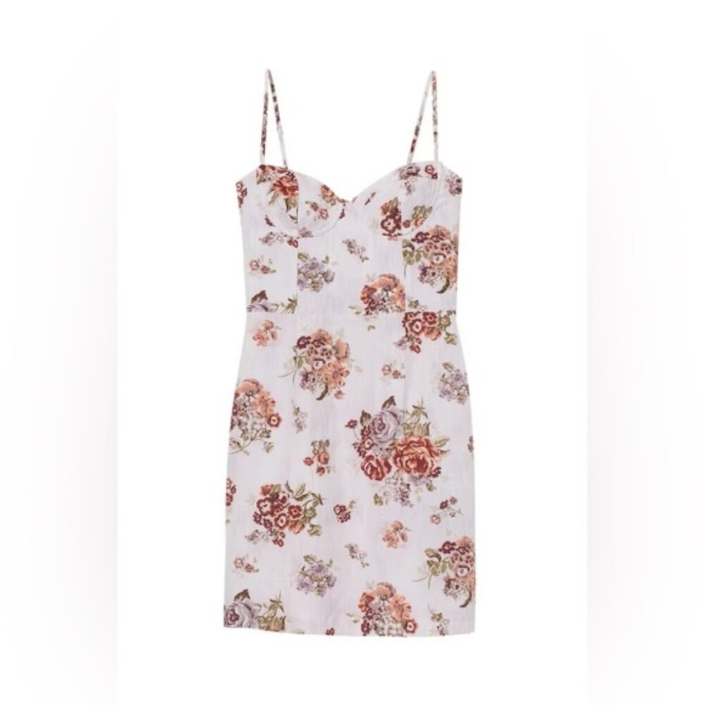 Brock Collection X H M Floral Corset Dress - Large - Linen-Lyocell